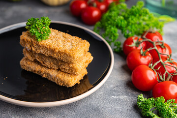 fish stick fresh seafood deep fried snack meal food snack on the table copy space food background rustic top view