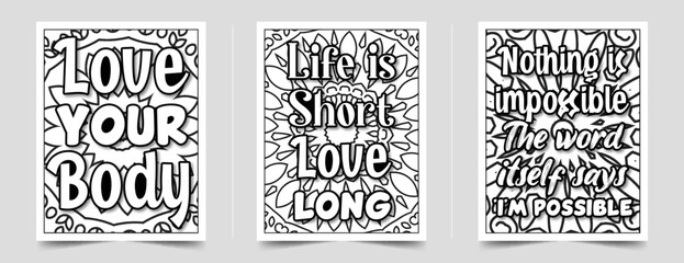 Motivational quotes adult coloring books, Inspirational quotes adult coloring pages with Positive and Good Vibes
