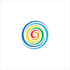 meditation and yoga logo with seven colors of aura energymeditation and yoga logo with seven colors of aura energy