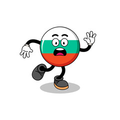 slipping bulgaria flag mascot illustration