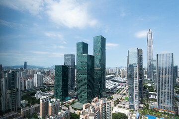 Fototapeta na wymiar Modern office buildings in the city