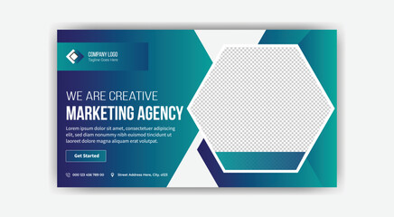 We are creative Marketing agency YouTube thumbnail banner design 