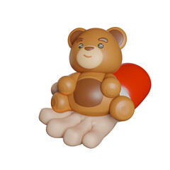 3D Christmas new year ornament decor objects icon isolate background. 3D render illustration