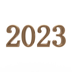 2023 3D Rendering 数字 年 透過PNG	