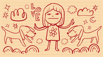 Character art, painting & illustration, doodle & drawing