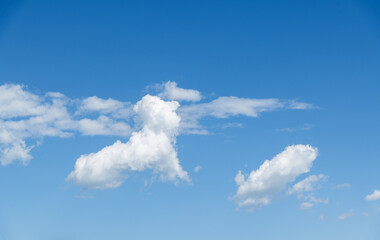 Beautiful blue sky with white clouds