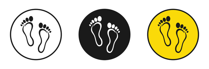 Set of web icons for feet flat design