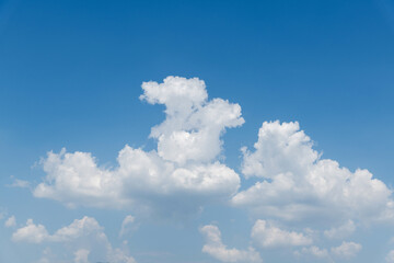 Beautiful blue sky with white clouds