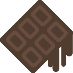 chocolate bar illustration in minimal style