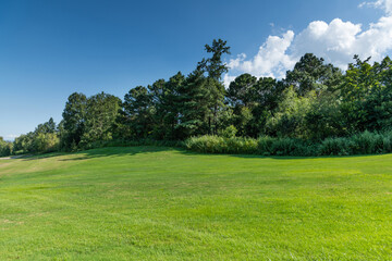 Obraz na płótnie Canvas Landscape of golf course in the countryside