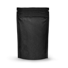Black paper food pouch transparent