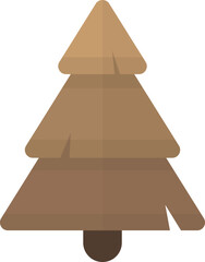 Christmas tree and snow illustration in minimal style