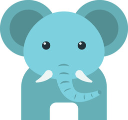 elephant illustration in minimal style