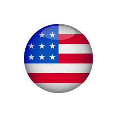 American flag icon vector design templates