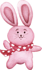 christmas bunny rabbit illustration