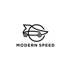 Modern speed logo icon design template flat vector
