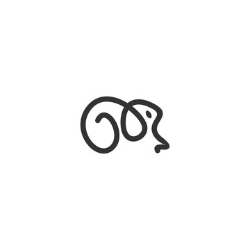 Elphant logo icon design template flat vector