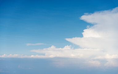 Aerial view of sky above the clouds