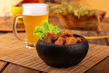 Porção de barriguinha suína