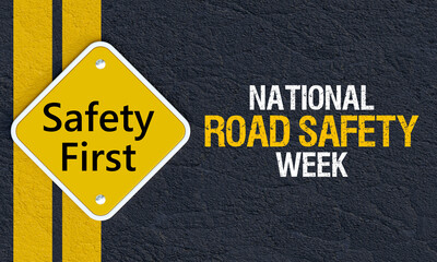 National Road safety week is observed every year in January and in May, It aims at making the roads and streets safer. 3D Rendering