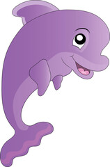 Dolphin is an aquatic cetacean mammal, marine animal.