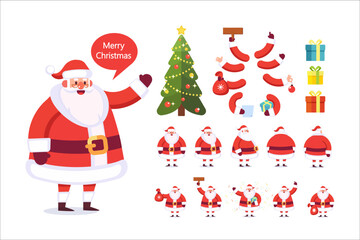 Santa cartoon vector character