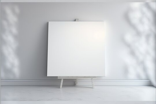 white mockup canvas in the room
