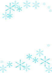 snowflakes christmas frame without background