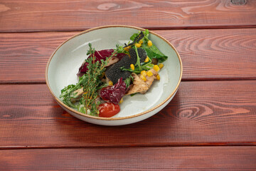 Beef salad,Spicy salad of roasted beef