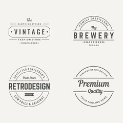 Retro hipster typography Elements Template for clothes shop, cafe, beer shop,restaurant,business,label,poster,vintage brand.