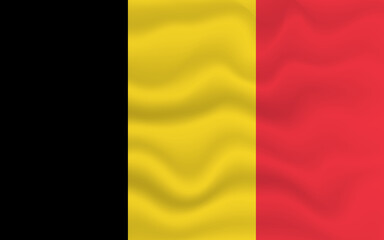 Wavy flag of Belgium. Flag of Belgium with a wavy effect. vector illustration