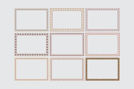 Vector luxury photo frame border design, certificate border, resume border frame