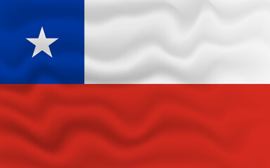 Wavy flag of Chile. Flag of Chile with a wavy effect. vector illustration