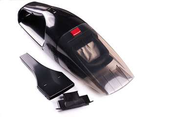 Portable handheld car vacuum cleaner isolated on white background © amixstudio