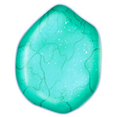 Turquoise isolated on transparent background 