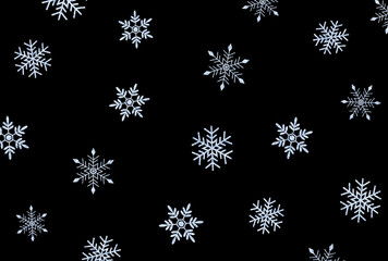 背景素材_ラメグリッター_雪の結晶