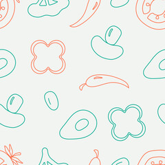 Vegetarian food seamless pattern 