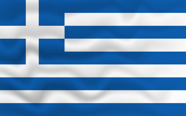 Wavy flag of Greece. Flag of Greece with a wavy effect. vector illustration