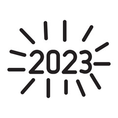 Fototapeta premium happy new year icon