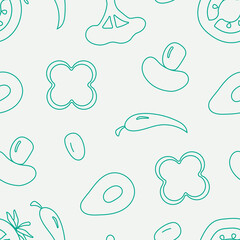 Vegetarian food seamless pattern 