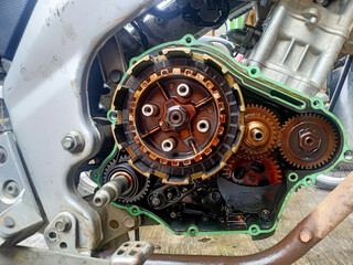 close up of a engine