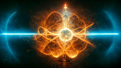 Quantum Fusion Plasma Illustration - obrazy, fototapety, plakaty