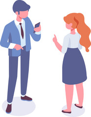 Isometric business people illustration