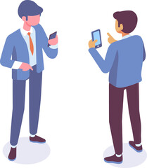 Isometric business people illustration