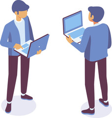Isometric business people illustration