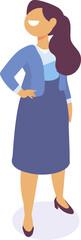 Isometric business woman standing