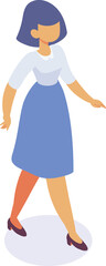 Obraz premium Isometric business woman standing