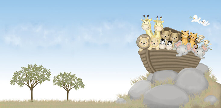 Arca de Noé, arte para bebês.