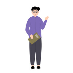 man pointing at something