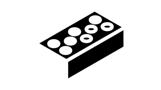 silicate brick glyph icon animation